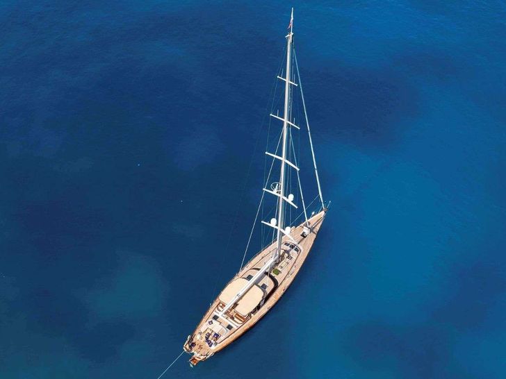 IRELANDA - Alloy Yachts 140 ft,aerial shot with waterline