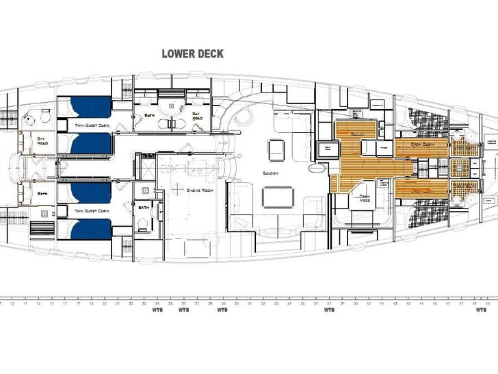 IRELANDA - Alloy Yachts 140 ft,yacht layout