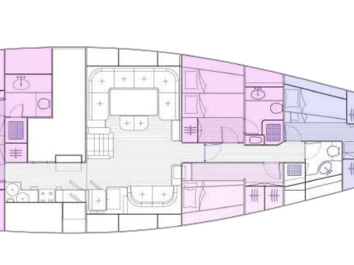 LA VIDELLE - Felci Yachts 70 ft.,sailing yacht layout