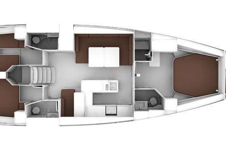 Layout for KALLIRRHOE - Bavaria 55 Cruiser, yacht layout