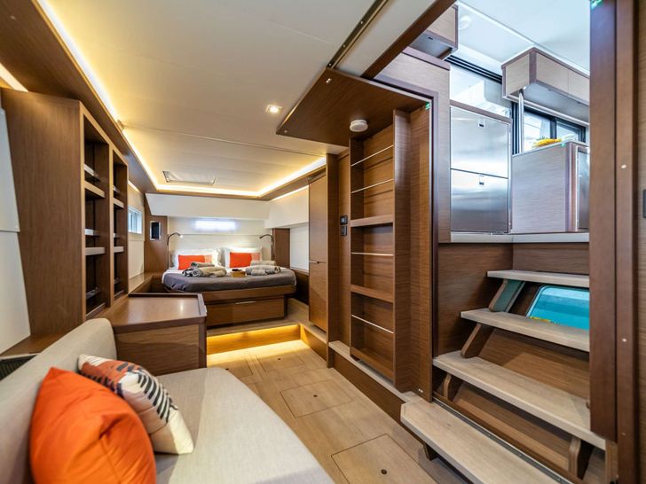 LINO Lagoon 46 - master cabin seating area LINO Lagoon 46 - master cabin seating area