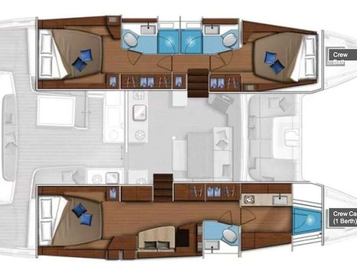 LINO Lagoon 46 - layout LINO Lagoon 46 - layout