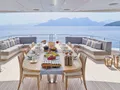 AQUA LIBRA Sunseeker 131 - sky deck aft alfresco dining area AQUA LIBRA Sunseeker 131 - sky deck aft alfresco dining area