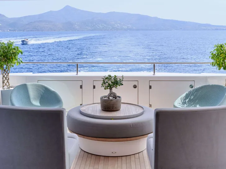 AQUA LIBRA Sunseeker 131 - main aft deck AQUA LIBRA Sunseeker 131 - main aft deck