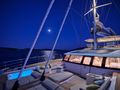 AD ASTRA Fountaine Pajot 80 - foredeck lounging area at night AD ASTRA Fountaine Pajot 80 - foredeck lounging area at night