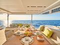 AD ASTRA Fountaine Pajot 80 - alfresco dining area AD ASTRA Fountaine Pajot 80 - alfresco dining area