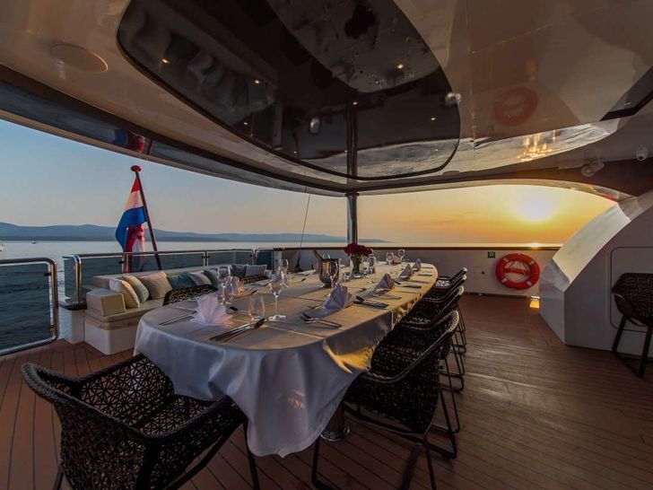 OMNIA Brodosplit 46m Crewed Motor Sailer Al fresco Dining