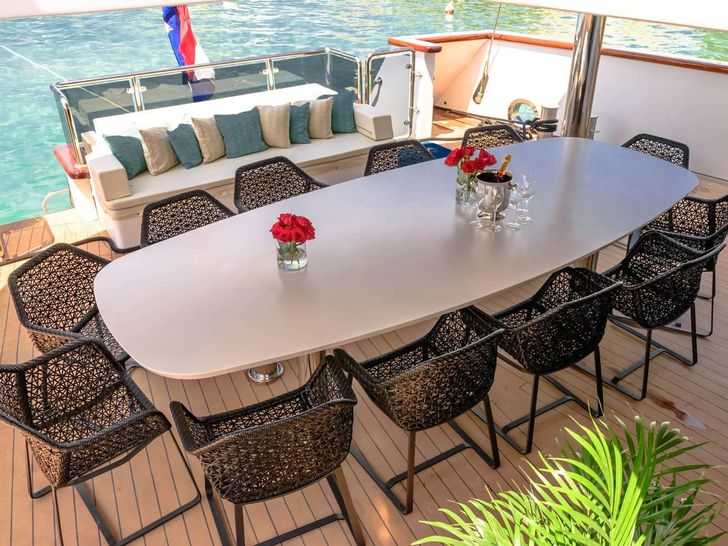 OMNIA Brodosplit 46m Crewed Motor Sailer Al fresco dining 2