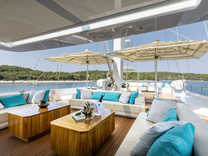 OMNIA Brodosplit 46m Crewed Motor Sailer Sunbathing Deck OMNIA Brodosplit 46m Crewed Motor Sailer Sunbathing Deck