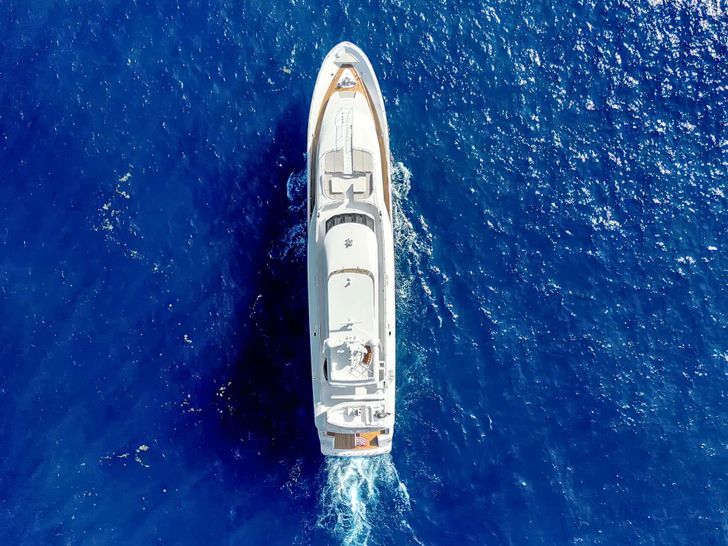 REAL SUMMERTIME Sovereign 120 Crewed Motor Yacht Aerial View REAL SUMMERTIME Sovereign 120 Crewed Motor Yacht Aerial View