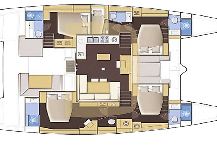 Layout for Queen of Diamonds Yacht layout
