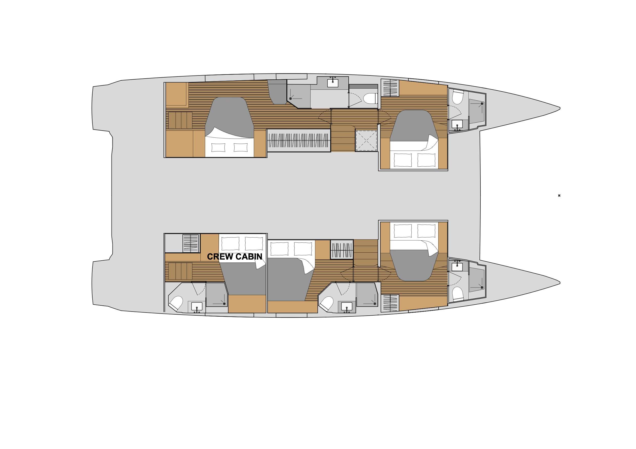 Layout for AMANTE Fountaine Pajot Saba 50 - cabin layout