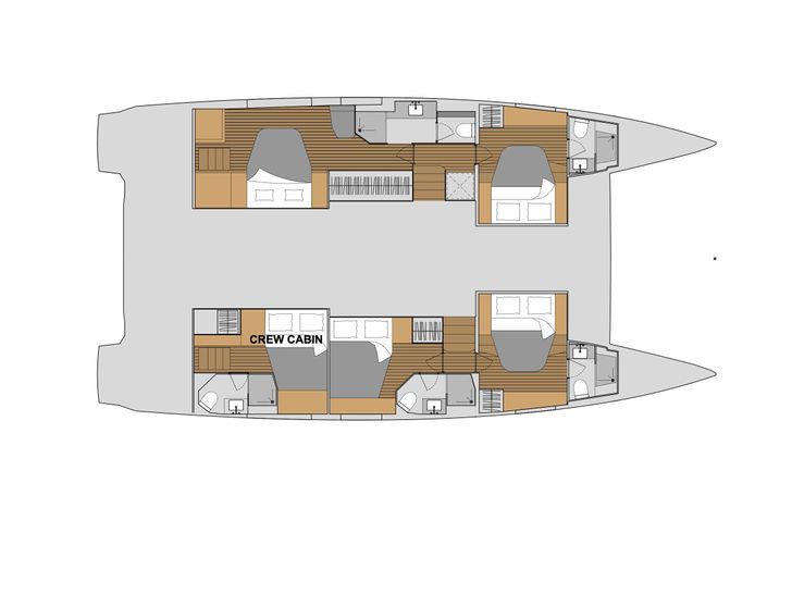 AMANTE Fountaine Pajot Saba 50 - cabin layout AMANTE Fountaine Pajot Saba 50 - cabin layout