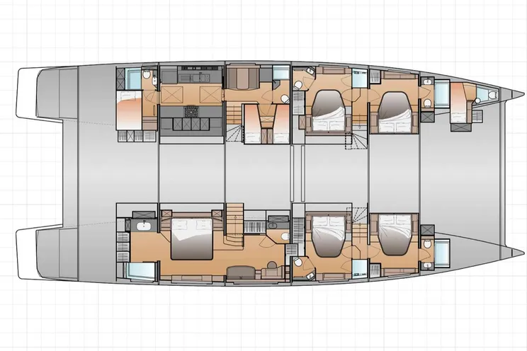 Layout for ALOIA 80 Fountaine Pajot Thira 80 - layout