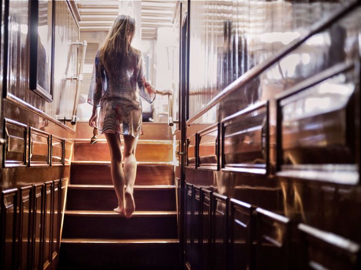 ENTRE CIELOS - SU Marine 104,stairs to upper deck ENTRE CIELOS - SU Marine 104,stairs to upper deck