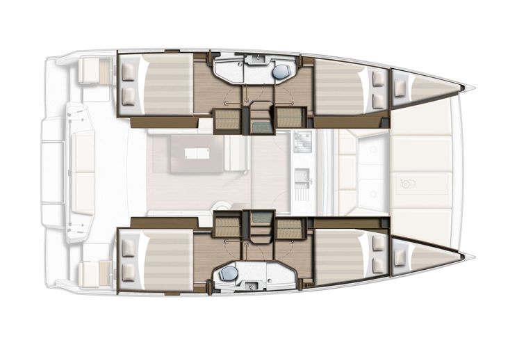Layout for DORTOKA - Bali Catsmart, catamaran yacht layout