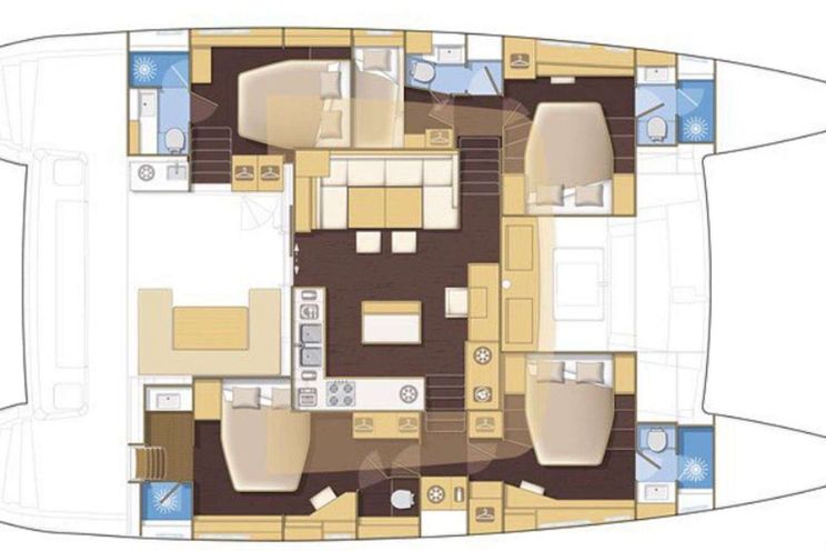 Layout for COOL CHANGE - Lagoon 560, catamaran yacht layout