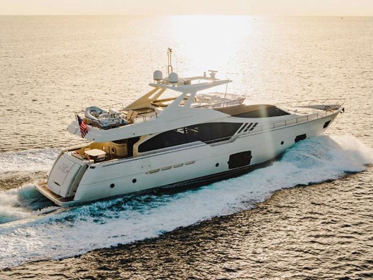 HOYA SAXA Ferretti 850 Crewed Motor Yacht Side View