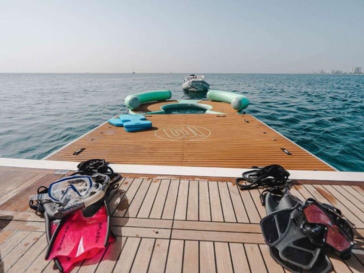 HOYA SAXA Ferretti 850 Crewed Motor Yacht Swimming Platform HOYA SAXA Ferretti 850 Crewed Motor Yacht Swimming Platform