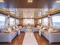 BACCARAT Amer Cento Quad Crewed Motor Yacht Main salon BACCARAT Amer Cento Quad Crewed Motor Yacht Main salon