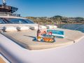 BACCARAT Amer Cento Quad Crewed Motor Yacht Sun beds in the bow
