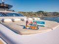 BACCARAT Amer Cento Quad Crewed Motor Yacht Sun beds in the bow BACCARAT Amer Cento Quad Crewed Motor Yacht Sun beds in the bow