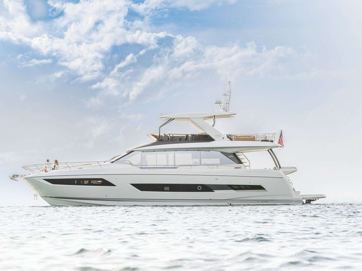 BAZINGA Prestige 690 Crewed Motor Yacht Golden Hour