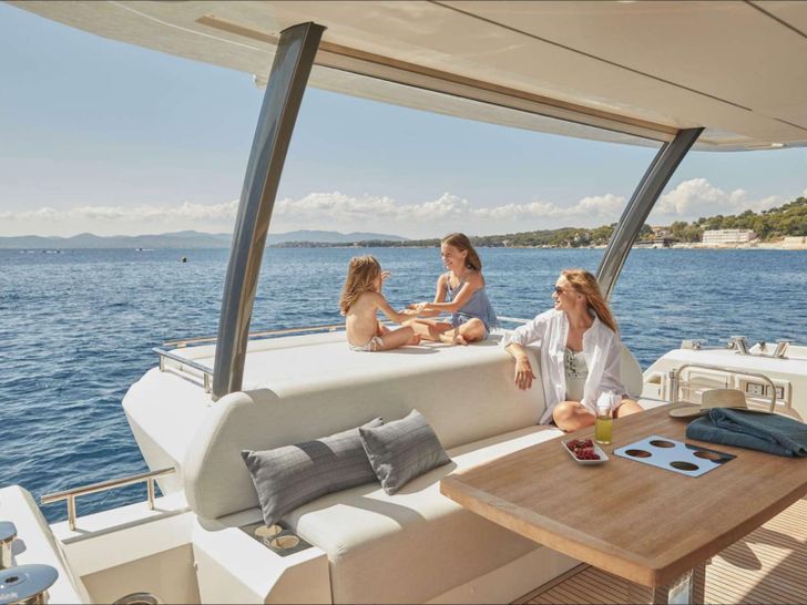 BAZINGA Prestige 690 Crewed Motor Yacht Deck BAZINGA Prestige 690 Crewed Motor Yacht Deck