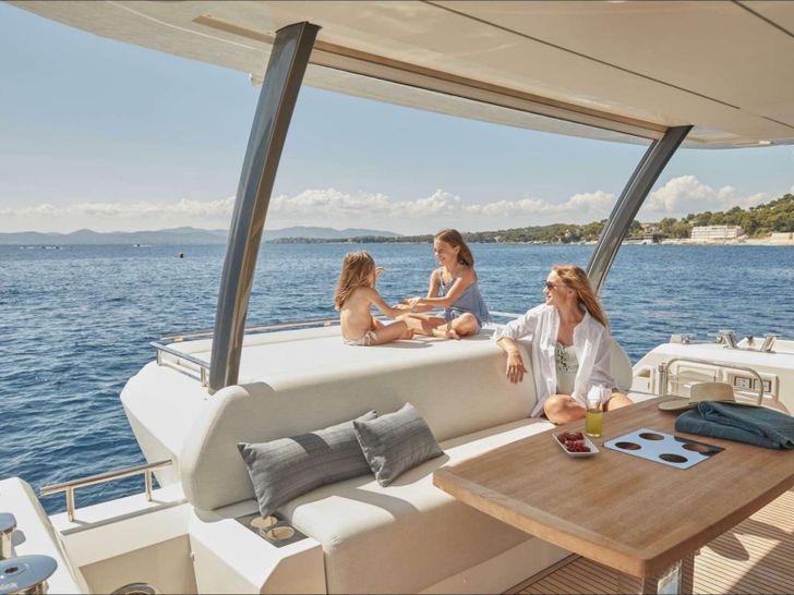 BAZINGA Prestige 690 Crewed Motor Yacht Deck