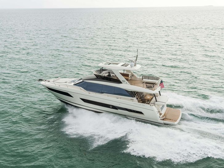 BAZINGA Prestige 690 Crewed Motor Yacht Cruising