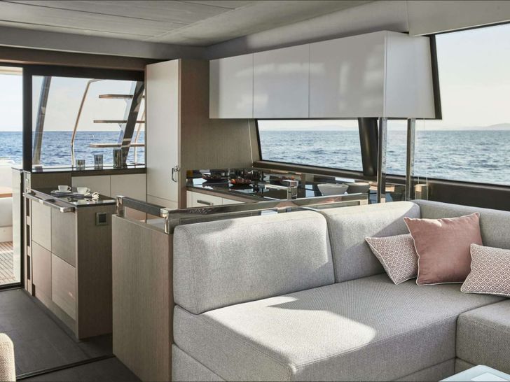 BAZINGA Prestige 690 Crewed Motor Yacht Galley