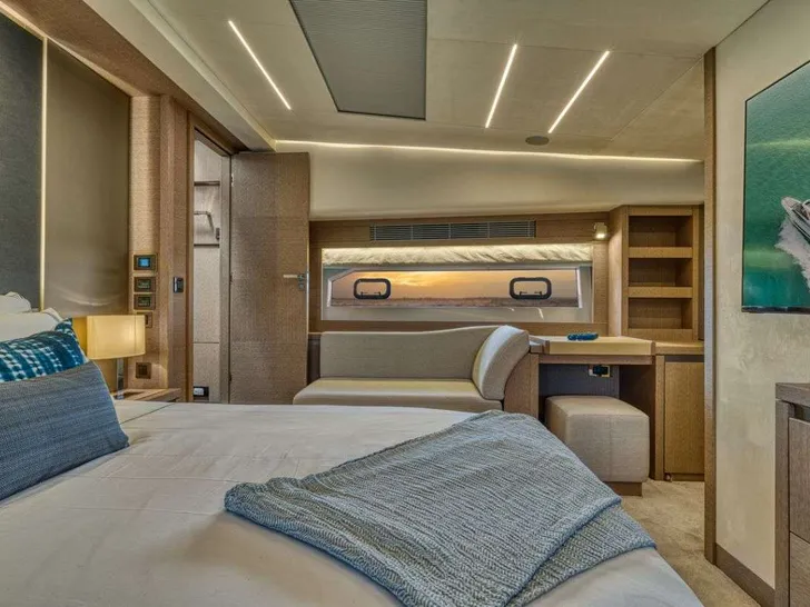 BAZINGA Prestige 690 Crewed Motor Yacht VIP Cabin