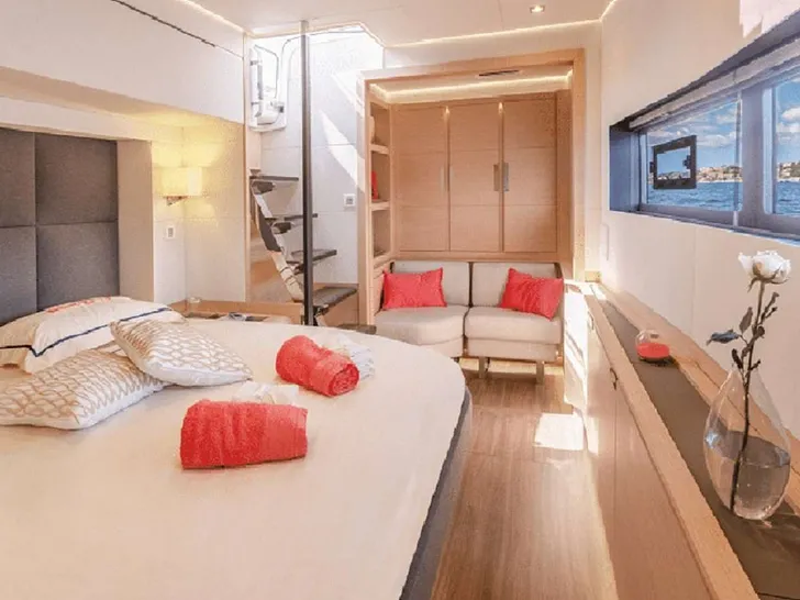 LOOMA Fountaine Pajot Alegria 67 Crewed Catamaran Master Cabin