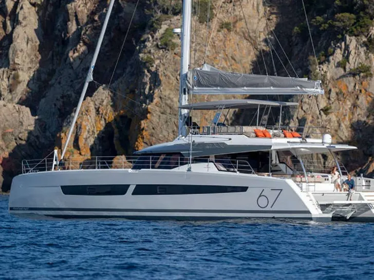 LOOMA Fountaine Pajot Alegria 67 Crewed Catamaran Anchor