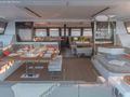 LOOMA Fountaine Pajot Alegria 67 - aft deck alfresco dining area LOOMA Fountaine Pajot Alegria 67 - aft deck alfresco dining area
