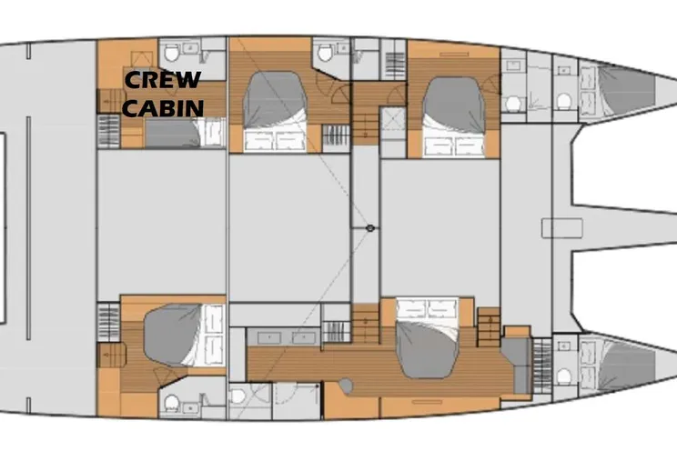 Layout for LOOMA Fountaine Pajot Alegria 67 - layout