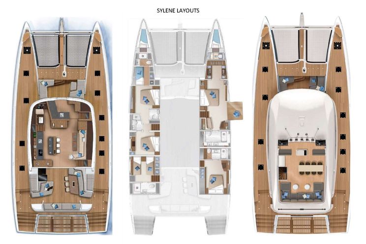 Layout for SYLENE Lagoon Seventy 7 Luxury Crewed Catamaran Yacht layout