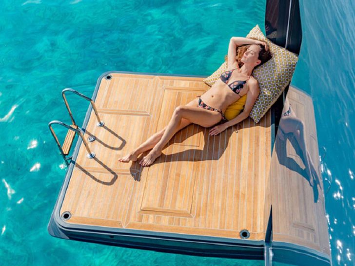 SYLENE Lagoon Seventy 7 Luxury Crewed Catamaran Private terrace on the sea SYLENE Lagoon Seventy 7 Luxury Crewed Catamaran Private terrace on the sea