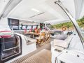 INDULGENCE Fountaine Pajot Alegria 67 - aft deck dining and seating INDULGENCE Fountaine Pajot Alegria 67 - aft deck dining and seating