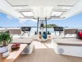 INDULGENCE Fountaine Pajot Alegria 67 - flybridge seating and dining area INDULGENCE Fountaine Pajot Alegria 67 - flybridge seating and dining area