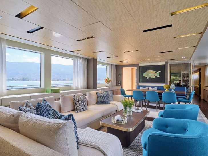 Sanlorenzo Crewed Motor Yacht RARE DIAMOND Main Deck Salon&Dining Sanlorenzo Crewed Motor Yacht RARE DIAMOND Main Deck Salon&Dining