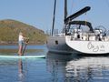 ON Y VA - Beneteau 56,stern view with SU paddle board ON Y VA - Beneteau 56,stern view with SU paddle board
