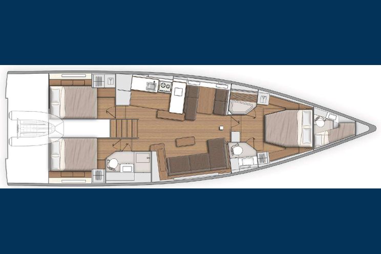 Layout for ON Y VA - Beneteau 56, sailing yacht layout