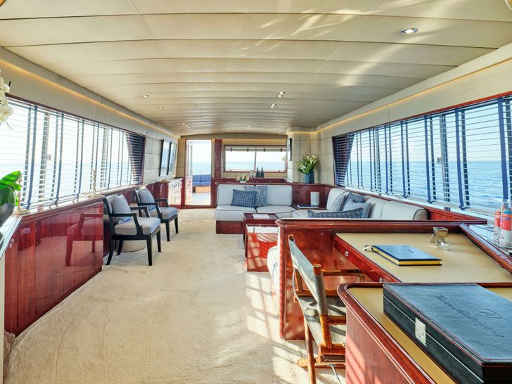 ALAYA - Lurssen 33 m,main saloon panoramic view ALAYA - Lurssen 33 m,main saloon panoramic view
