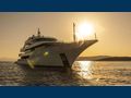 ANTHEA - Custom Yacht 52m,bow shot under the sunset