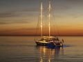 AURUM SKY - Custom Sailing Yacht 43m,cruising at night