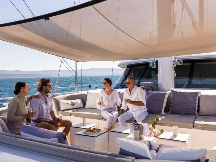 AURUM SKY - Custom Sailing Yacht 43m,alfresco lounge AURUM SKY - Custom Sailing Yacht 43m,alfresco lounge