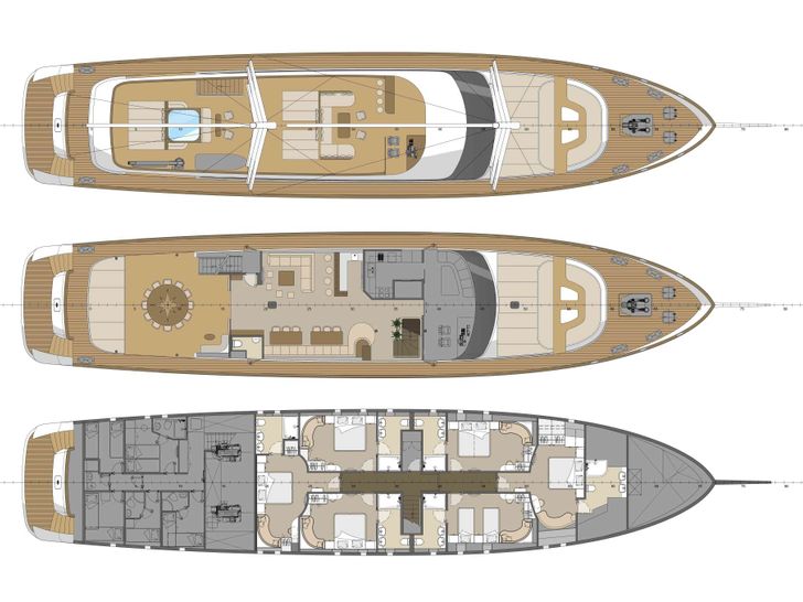 AURUM SKY - Custom Sailing Yacht 43m,luxury sailing yacht layout