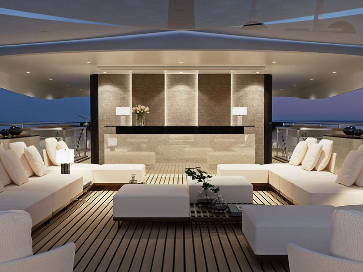 BLACK SWAN - Custom Yacht 50 m,flybridge lounge BLACK SWAN - Custom Yacht 50 m,flybridge lounge