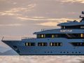 BLACK SWAN - Custom Yacht 50 m,side bow view with waterline